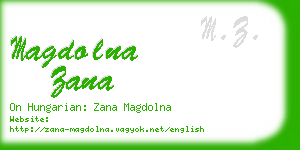 magdolna zana business card